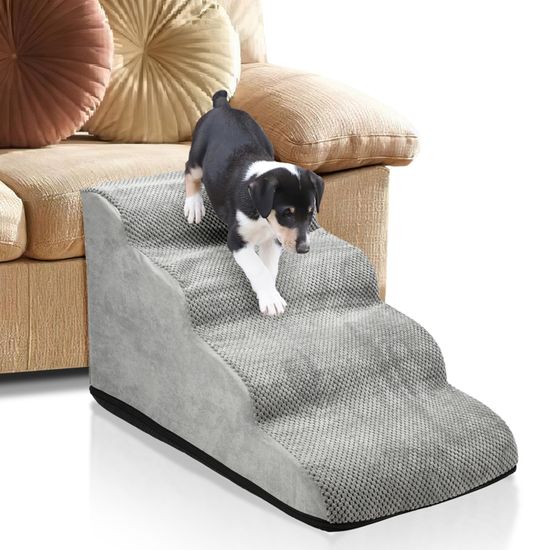 Escalier Pour Petit Chien 2 Marches - Housse Lavable, Antidérapant, Inclinaison Douce Pour Articulations Sensibles - 11