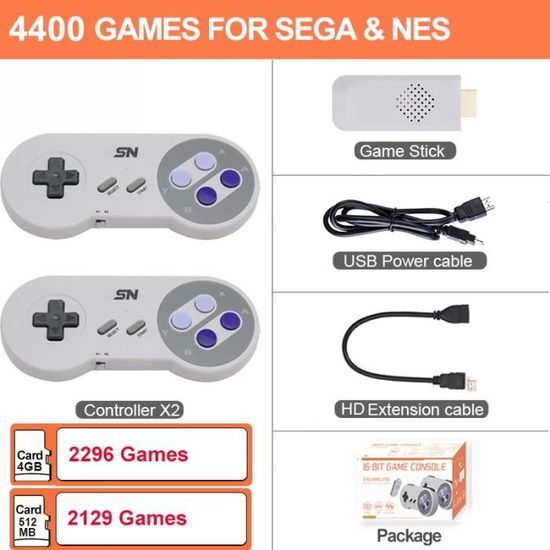 Lot De 10 Consoles De Jeux Vidéo Sans Fil MiWI – 85 Jeux Inclus, Console Blanche