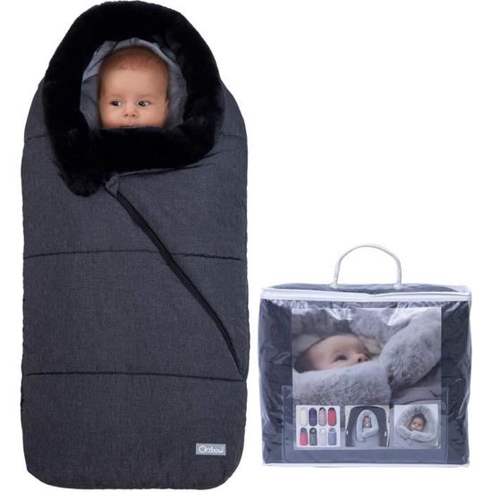 Nids D'ange Bébé Chancelière universelle pour poussette avec Col de fourrure couverture enveloppante bébé pour Siège Auto,Lan 258