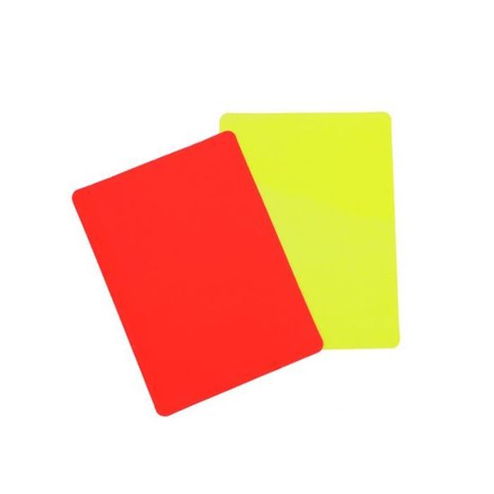 Set De Cartons Arbitre Football – Rouge Et Jaune, En PVC, 10,5 X 8 Cm, 2 Ensembles