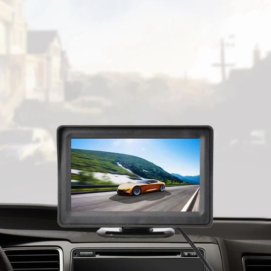 4.3 pouces caméra de surveillance de sauvegarde 640 * 480 résolution écran de voiture LCD-caméra de recul de vue arrière pour-FOE