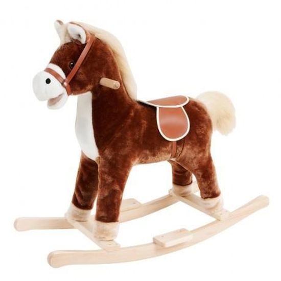 Cheval bascule sonore en bois JIP Marron Pour enfants de 1