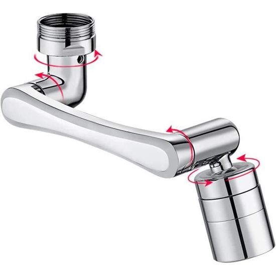 Set accessoires,robinet universel rotatif à 1440 °,buse étendue,filtre  anti-éclaboussures,robinet en laiton ABS- 1 pcs[D7530] - Cdiscount Maison
