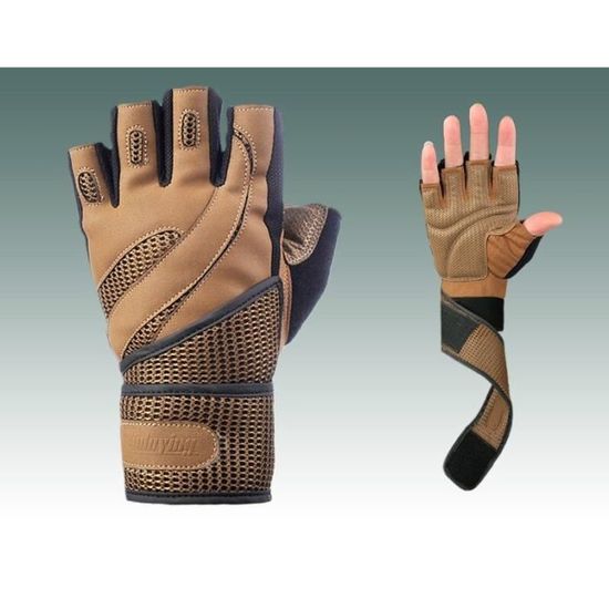 SULIUDAJI 1 Paire Gants De Cyclisme Sans Doigts Pour Homme - Gants Fitness Et VTT Antidérapants Avec Absorption Des Chocs