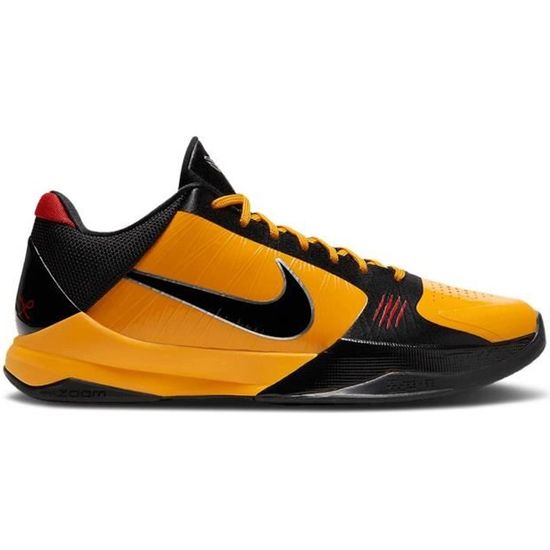 Baskets ZOOM KOBE 5 PROTROs Chaussures pour Homme Nike Noir jaune Synthetique Plat Lacets Noir jaune Cdiscount Chaussures