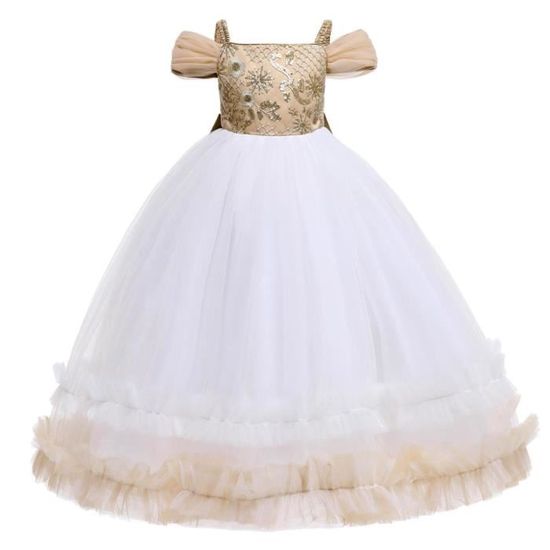 Robe Fille 9-10 Ans George - Rose à Volants - Taille Patineuse - Neuf Avec étiquettes & Collier
