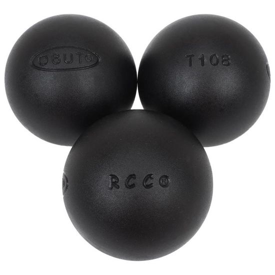 Obut Rcc Plus 75 Mm Boccia-Kugeln In Schwarz-satin - Professionelle Pétanque-Ausrüstung