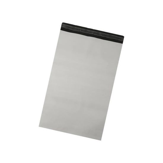 100 Enveloppes Plastique Blanches Opaques, Pochettes d'Expéditions
