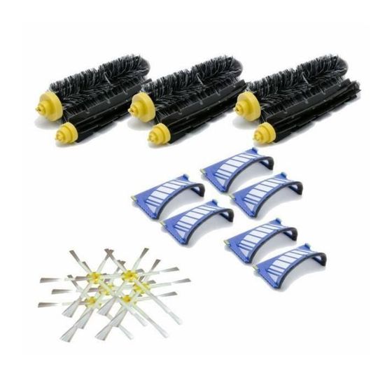 Kit D'entretien Complet Pour Aspirateur Robot Roomba 105 - Brosse Principale, Serpillères, Filtres, Sacs à Poussière Et Brosses Latérales