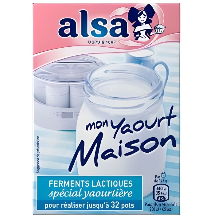 Préparation yaourt maison Alsa x4 - 8g