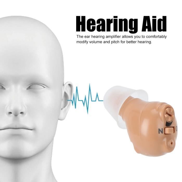 Appareil auditif Dans l'oreille Type d'aide auditive Amplificateur d'oreille dissimulé Outil d'amélioration l'audition UE 100-240V