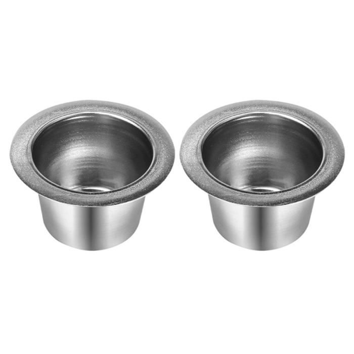 2 pcs Capsules de Café Rechargeable En Acier Inoxydable Réutilisable Durable Filtre Tasse Espresso Capsule Cafetière pour CAFE
