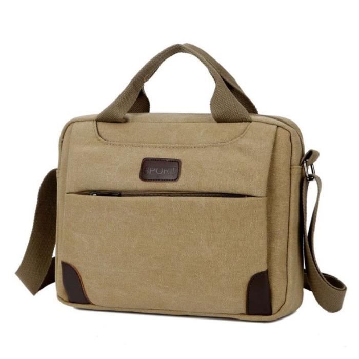SAC A DOS,Hommes toile bandoulière randonnée militaire messager fronde sac à bandoulière sacs à bandoulière - Type Khaki