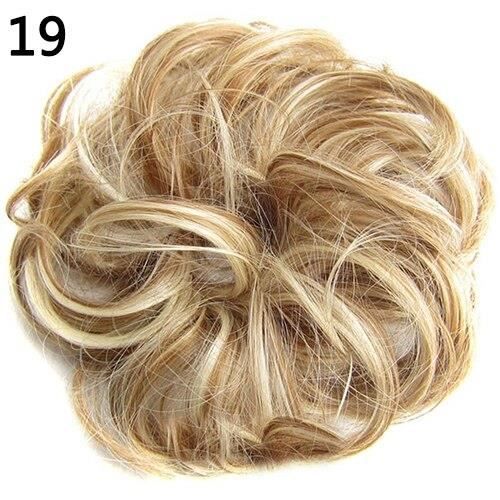 Extensions synthétiques Chignon et boucles ondulées pour femmes à la mode, postiche Chignon, couvre chef~19 DY4555