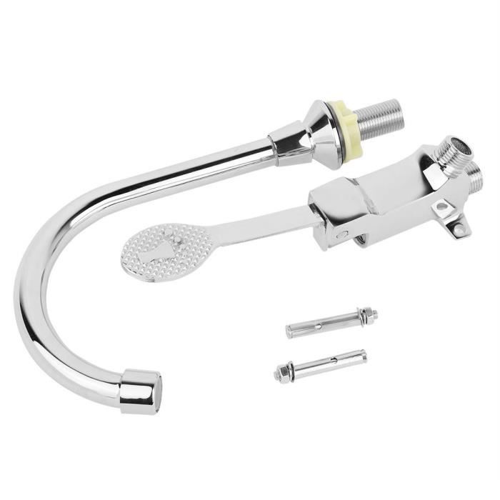 Robinet sans contact, robinet de commande au pied sans contact, pédale, pédale, robinet d'eau, robinet de cuisine pour lavabos de