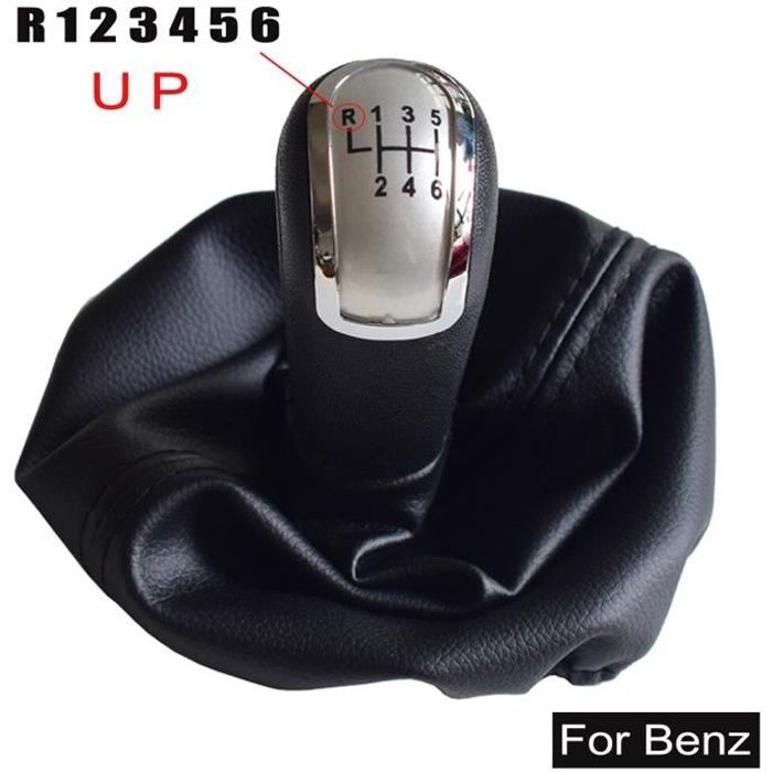 Pommeau,Pommeau de levier de vitesse complet pour Mercedes classe C W202 W208 classe E W210 W203 S203-W245 - Type R-6-UP-Silver