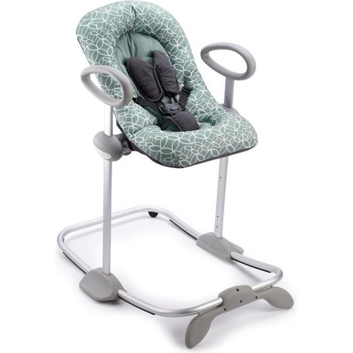 BEABA, Transat Up&Down IV, réglable en hauteur, pour bébé et enfant, 3 positions d'inclinaison, Leaves