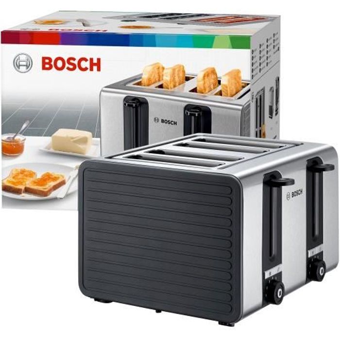 Bosch TAT7S45 Grille-pain 4 tranche 4 Emplacements gris-noir