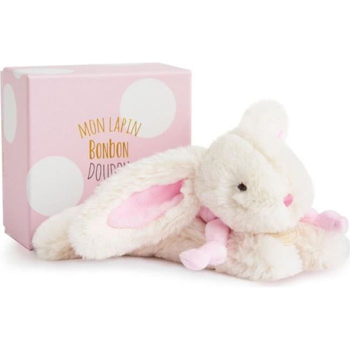 DOUDOU ET COMPAGNIE Lapin Bonbon - Lapin Bonbon Rose 20cm