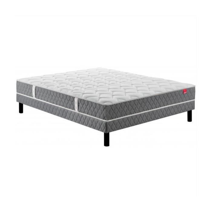 Ensemble Epeda MODE + Sommier Confort Ferme + Pieds 160x200 Ressorts