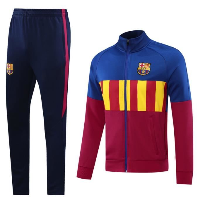 Nouveau Veste à Manches Longues Barcelone Survêtement 2020-2021 Survet Pas Cher pour Homme