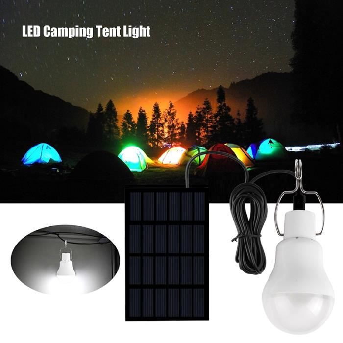 Camp Tente Lumière Nuit Lampe à Énergie Solaire Led Éclairage Lampe Solaire Alimenté Portable Led Ampoule lumière