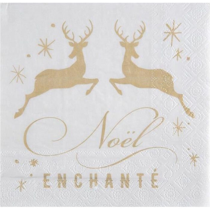 Serviette de table noël enchanté (x20) REF/5626