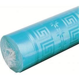 Nappe damassee 1.20m x 6 m turquoise