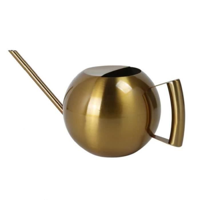 DZ23964-Pot d'arrosage en acier inoxydable Mini Pot d'arrosage à longue oreille pour plante extérieure intérieure arrosoir doré