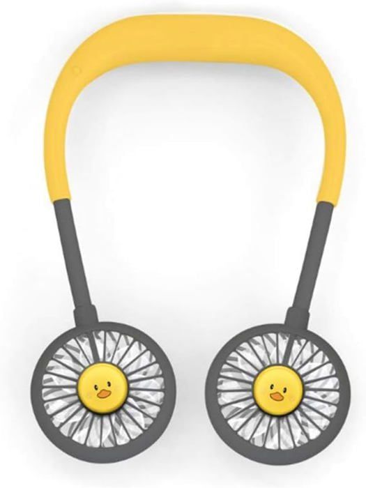 Ventilateur De Cou Personnel Rechargeable - Sans Pales, 3 Vitesses, Moteur Silencieux - Parfait Pour L'été, Les Voyages, Le Sport