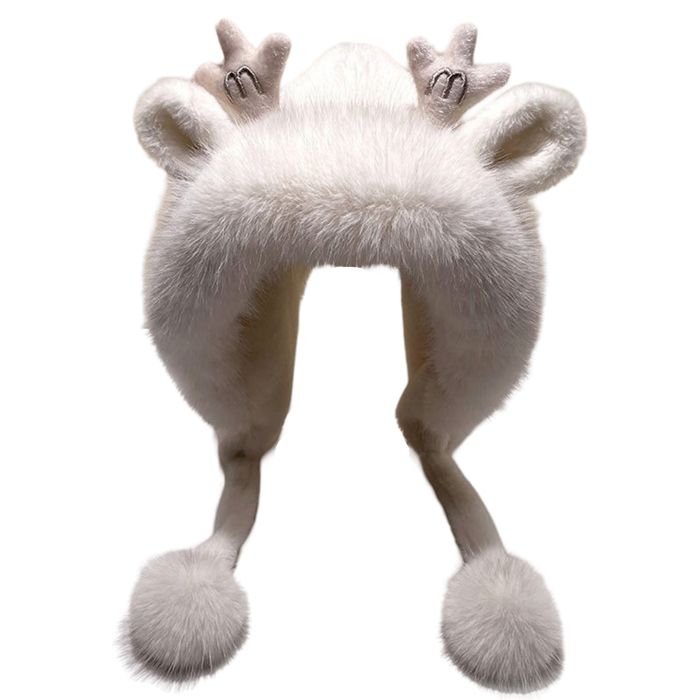 Bonnet tricoté mignon et moche, mignon bonnet chaud de dessin animé en automne et en hiver, chapeau tricoté amusant pour femmes et hommes, gris, taille unique