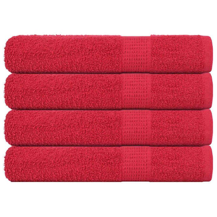 vidaXL Serviettes de sauna 4 pcs rouge 80x200 cm 360 g/m² 100% coton, serviette, serviette de bain, serviette en coton 136936