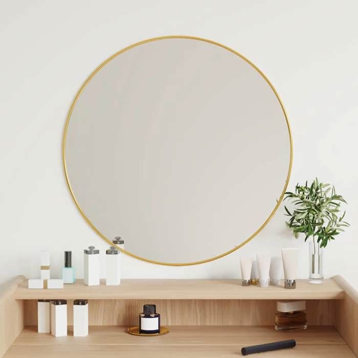 SALE 2025Miroir cosmétique Suspendu VIDAXL - Miroir mural Doré Ø 60 cm Rond chill949354