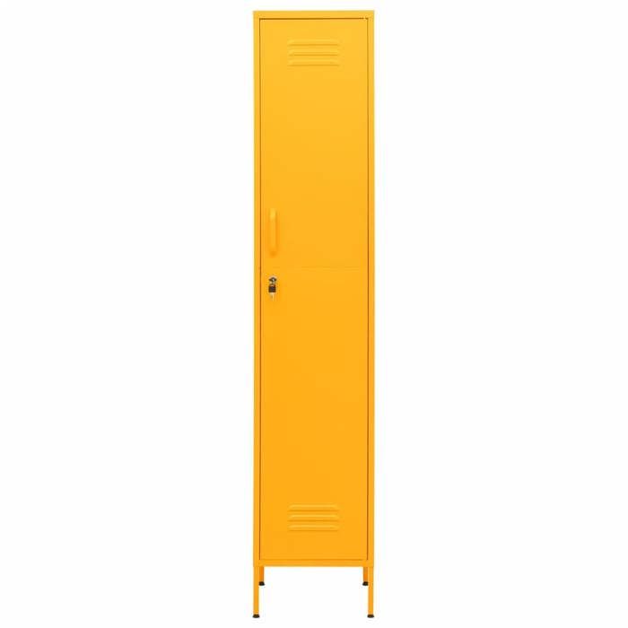 RemiseArmoire de Classement/Armoire de Bureau - Armoire à casiers - Jaune moutarde 35 x 46 x 180 cm Acier JILIMAISON2025 86830263