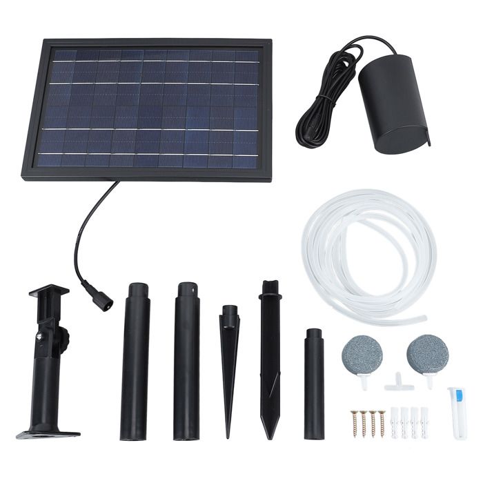 Meilleurs prix pour OMABETA aérateur solaire étang Aerator solaire Aerator 10V 8W Pompe à air à oxygène à énergie solaire avec tuyaux jardin balise