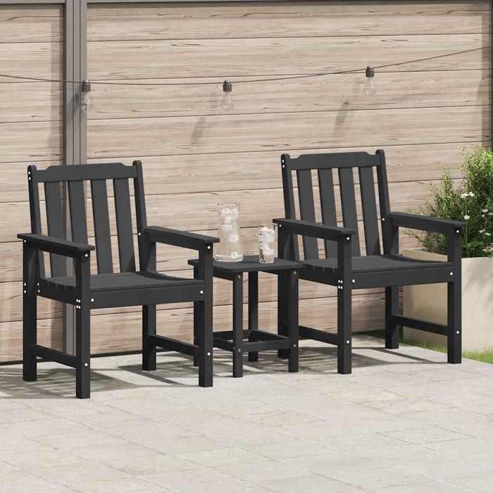 vidaXL Chaises de salle à manger 2 pcs HDPE - vue 4