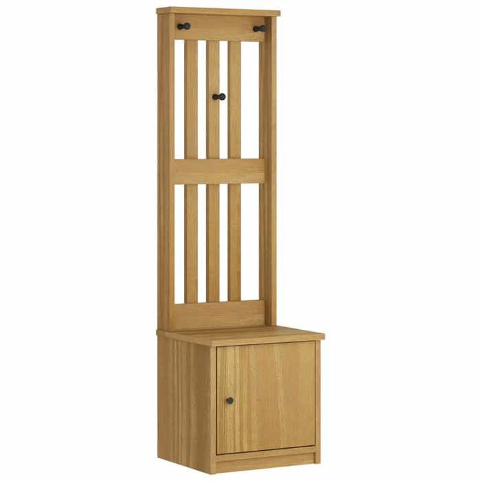 Uptyia Porte-Manteau sur Pied en Bois Rotatif avec 3 Niveaux et 9 Crochets, Porte-Manteau pour Entrée, Receveur, 40 * 40 * 165 cm