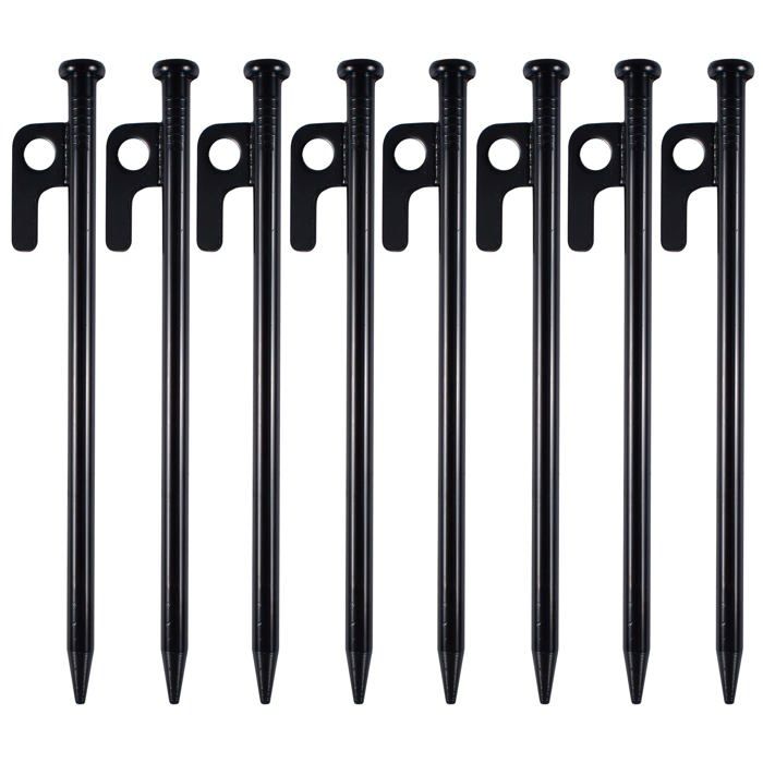 8 Pièces Piquets De Tente Robustes Sardine pour Tente Piquets de en MéTal 20cm Haute Résistance Fer Forgé Enjeux