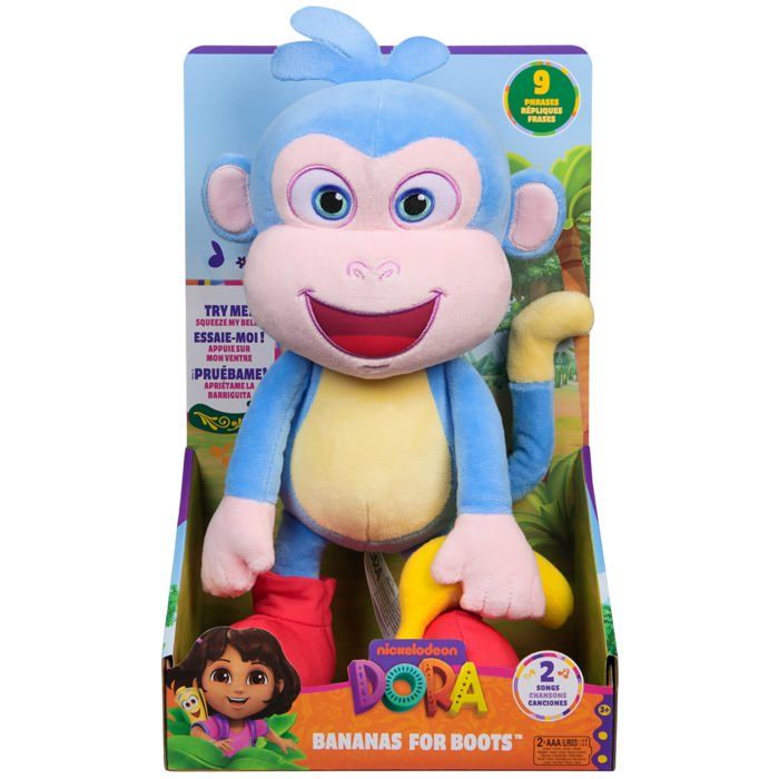Peluche Interactive - Dora - Babouche - 35 cm - Chansons et Répliques - Accessoire Banane