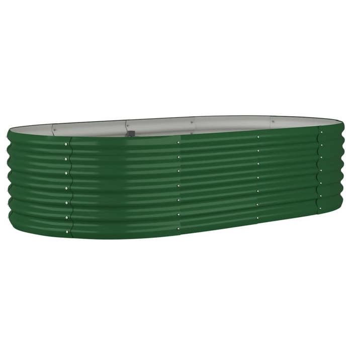 RUIG - NEUF JARDINIERE - BAC A FLEUR Pflanzkübel Pulverbeschichteter Stahl 152x80x36 cm Grün CL12963