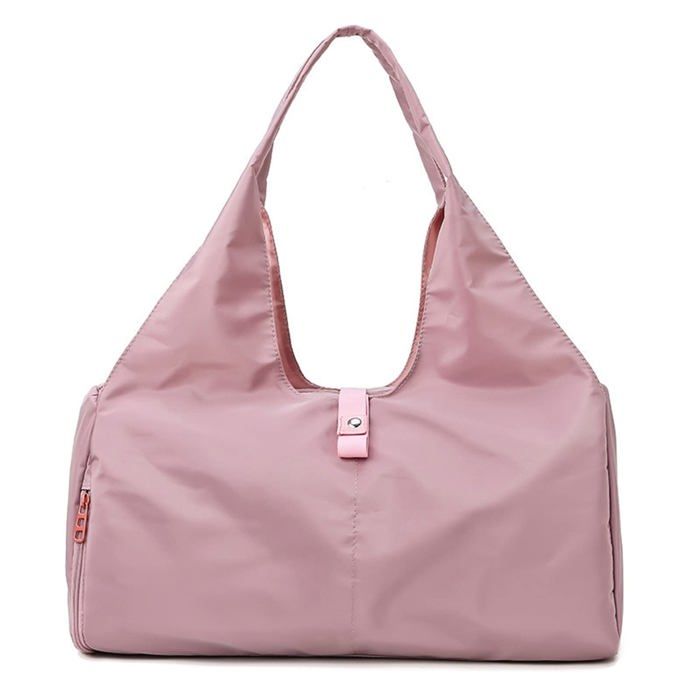 Sac de sport pour femme tapis de yoga sac unisexe sac dentraînement sac de voyage sac de gym en nylon rose.