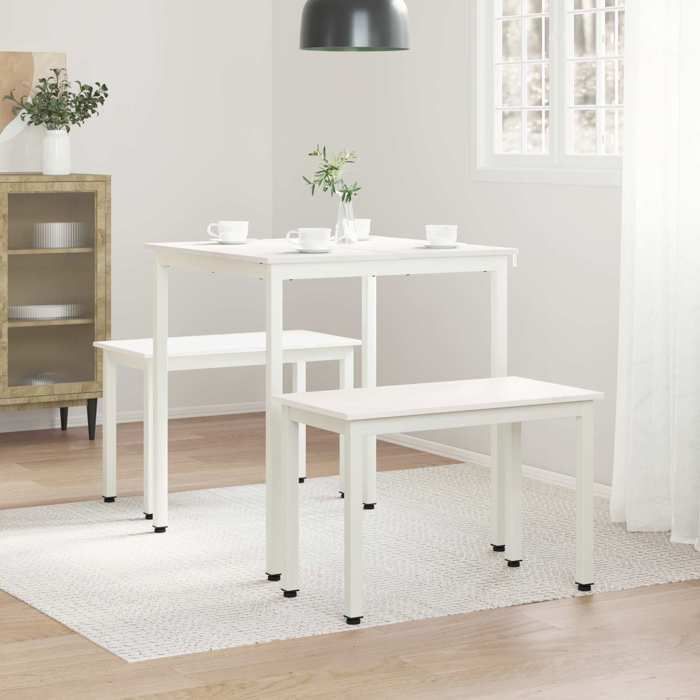 (NEW 2026)Table cuisine(Rectangle)SOLOMONBlanc Table de salle à manger - FAFA-TOP - Meuble de salon - / Table de repas Blanc 70x70