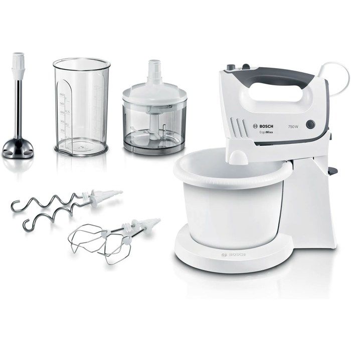 Mixeur Main Bosch MFQ37490 ErgoMixx – 750 W 5 Vitesses + Turbo