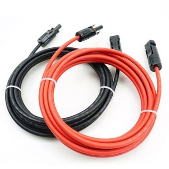Cable dextension de panneau solaire avec connecteur MC4 Paire rouge + noir 10AWG 3 metres / 10 pieds