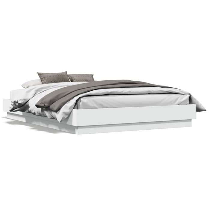 VENTE-FLASH Cadre de lit CHAMBRE - sans matelas - blanc 140x190 cm -(76743209870)VIDAXL