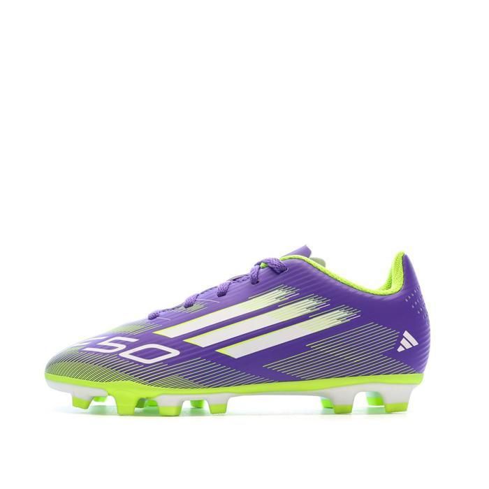 Chaussures de Foot Violet/Jaune Junior Adidas F50 Club FG/MG