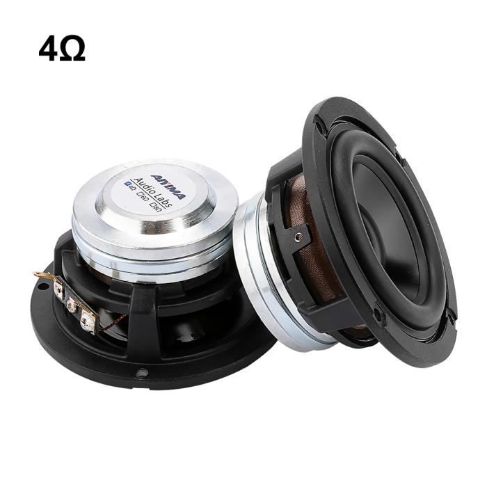 2 Haut-parleurs 5W 8 Ohms Gamme Complète - Double Membrane Vibrante, Pour Projet Audio DIY