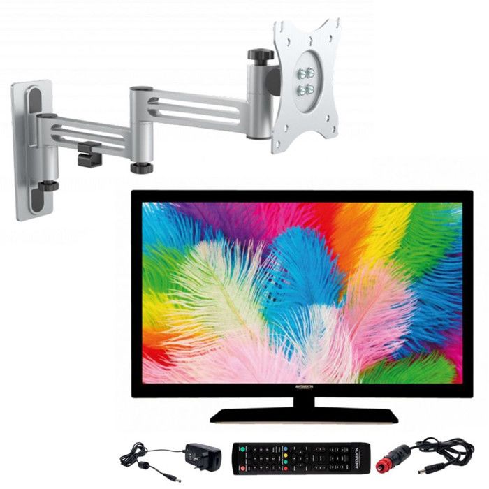 Pack ANTARION TV LED 15.6" 39cm Télévision HD + Barre de Son Compact