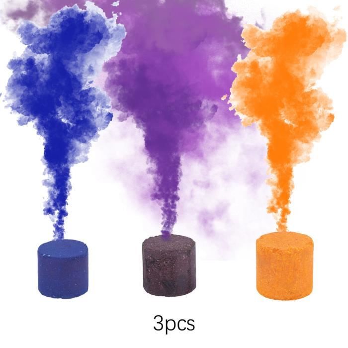 3pcs gâteau de fumée colorée bombe fumée effet faire visiter les lieux