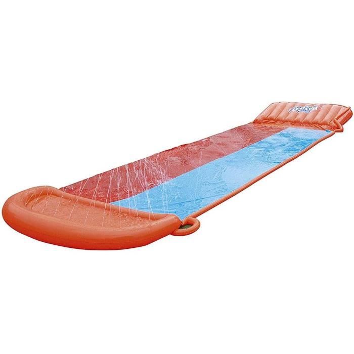 Toboggan Aquatique Jardin Double Glissière d'eau Spray Jouet D'été pour